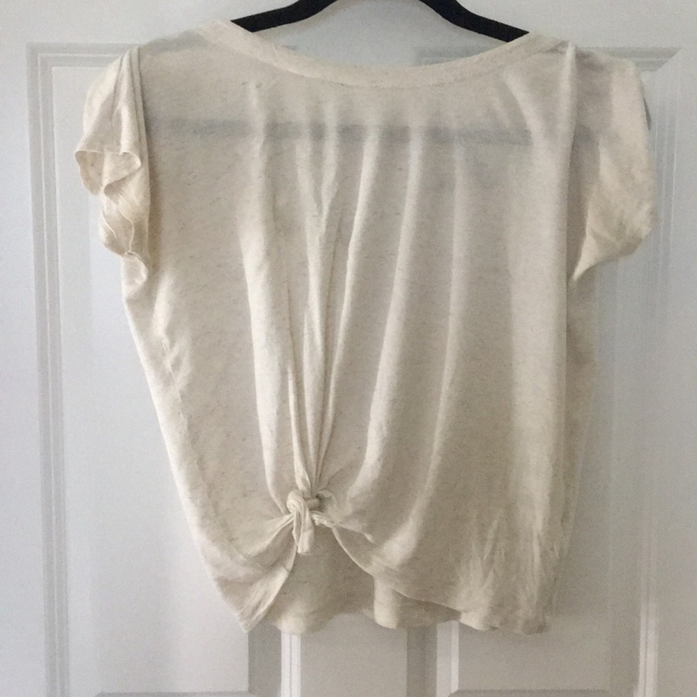 Cream blouse top
